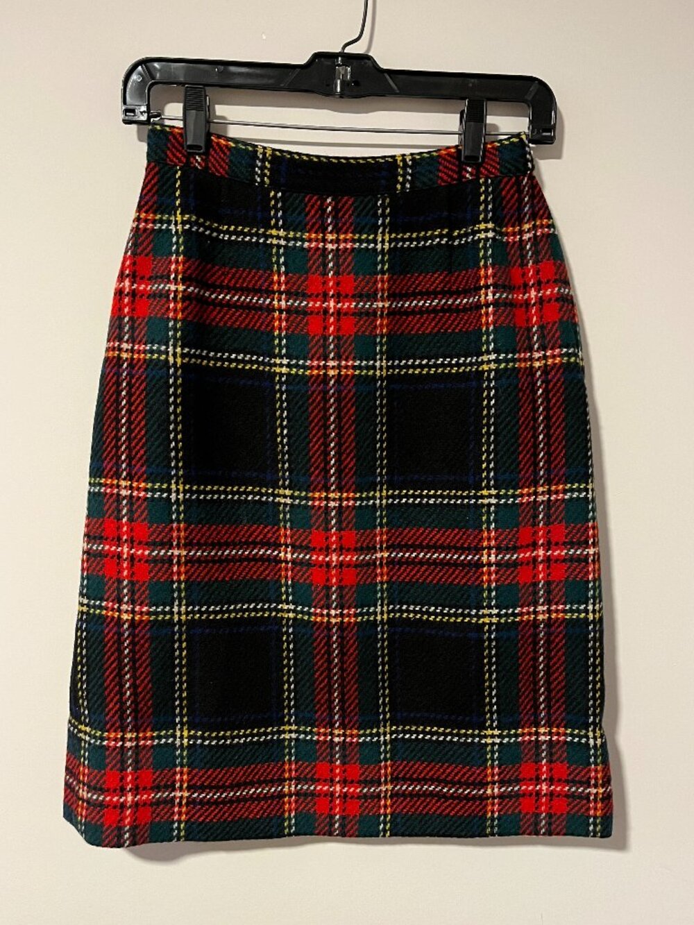 Vintage Pendleton Wool Tartan Plaid Knee Length Pencil Skirt Dark Academia Sz 12